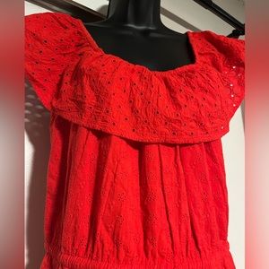 Style & Co women’s long dress, red, size L